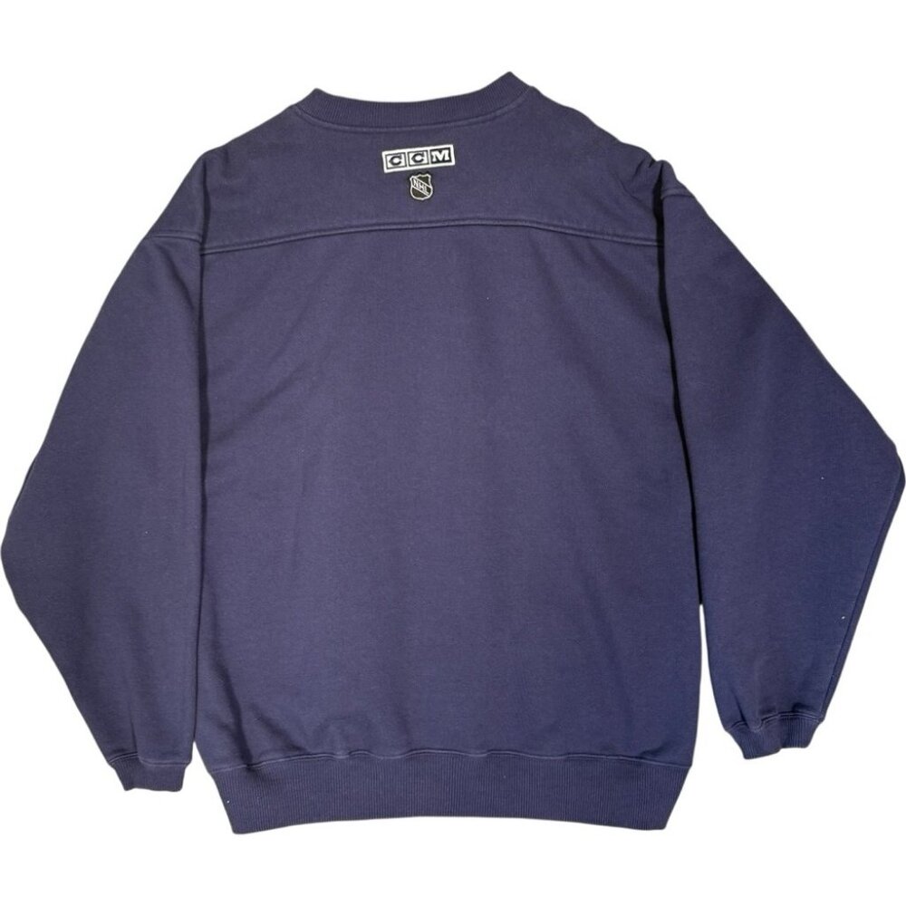 NHL Toronto Maple Leafs Blue Sweatshirt  Heavyweight Crewneck Spell out Hockey - Picture 2 of 10